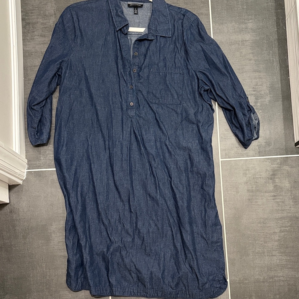 Allison Brittney Blue Long Sleeve Dress